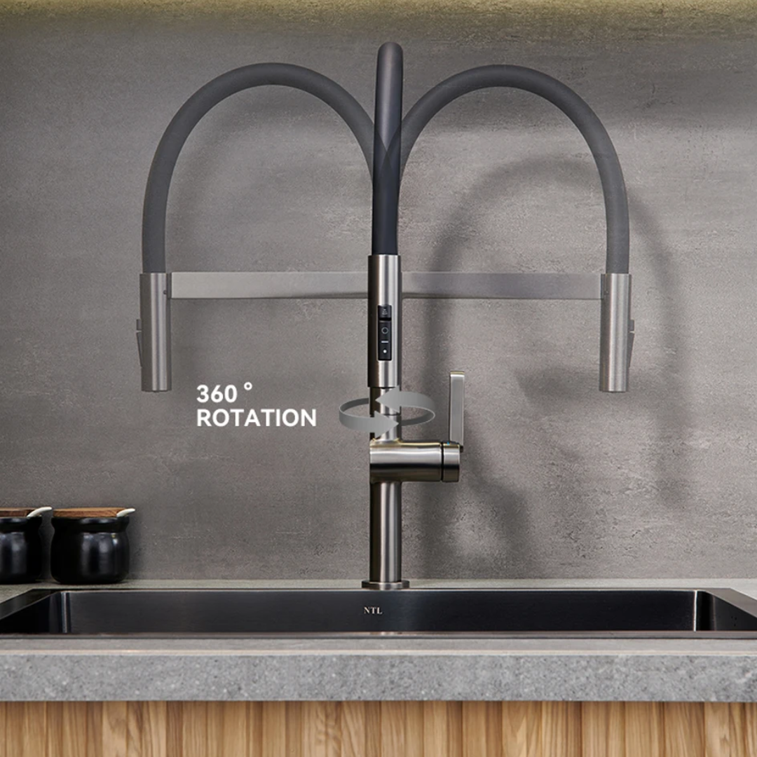 Torneira Gourmet Monocomando Para Cozinha Orbe Flex