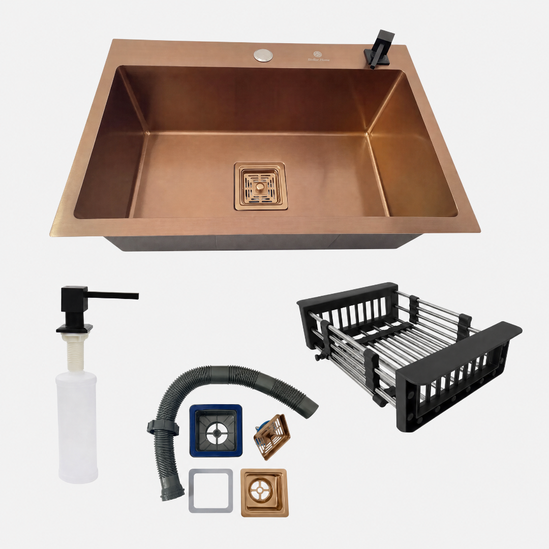 Cuba Duna Gourmet Quadrada Aço Inox 304 60x40 Rosé
