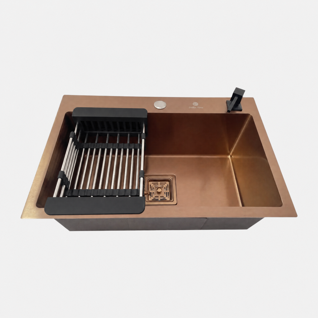 Cuba Duna Gourmet Quadrada Aço Inox 304 60x40 Rosé