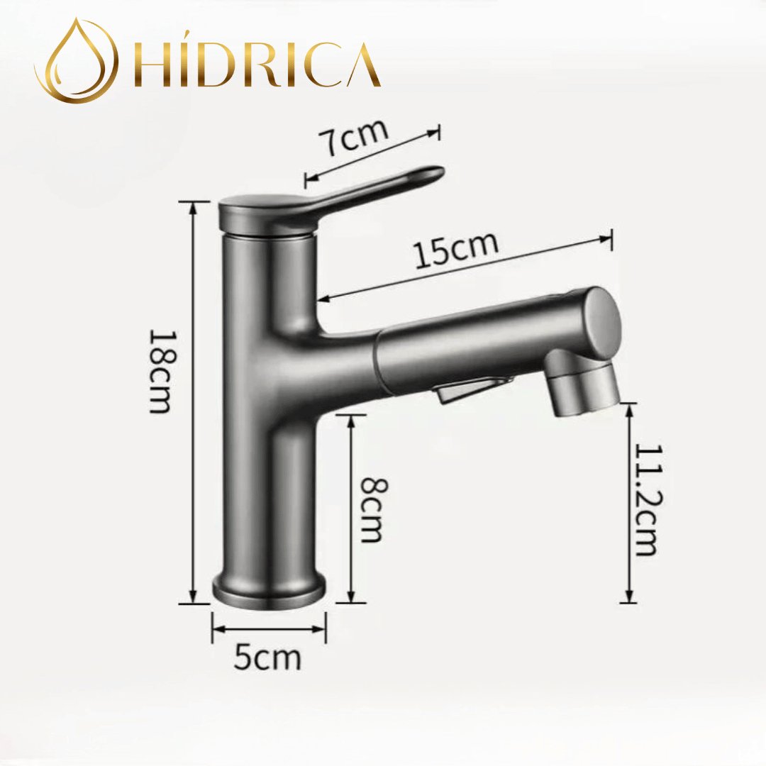 Torneira para Banheiro Monocomando com Bica Extensiva Dubai