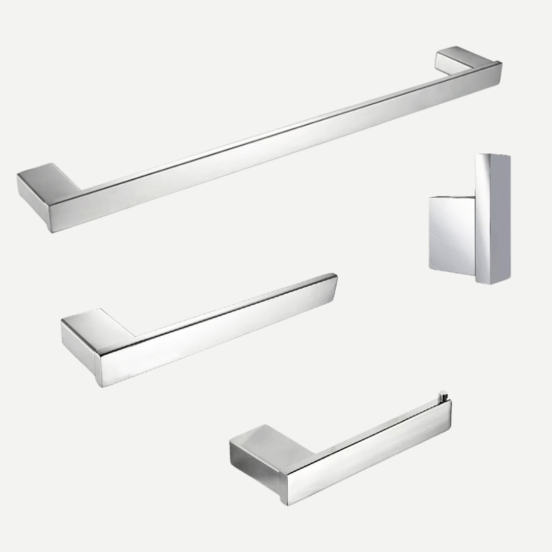 Kit Completo de penduradores de toalha Rounded - Aço Inox 304