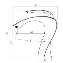 Torneira Monocomando Bica baixa para lavabo Elisée