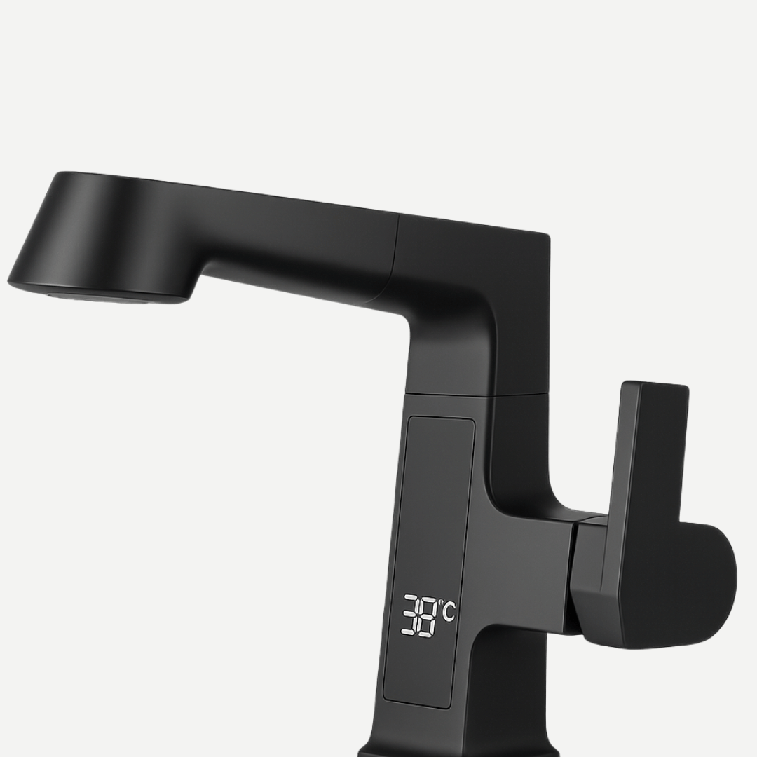 Torneira para Banheiro com Mangueira Extensível e Display - Monocomando Swirl