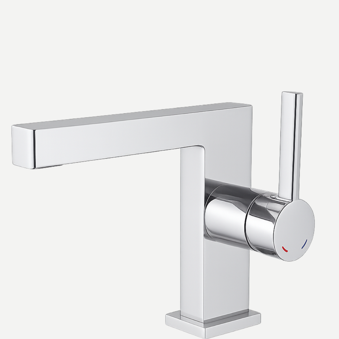 Torneira Monocomando bica baixa Linea para lavabo  - Design Geométrico