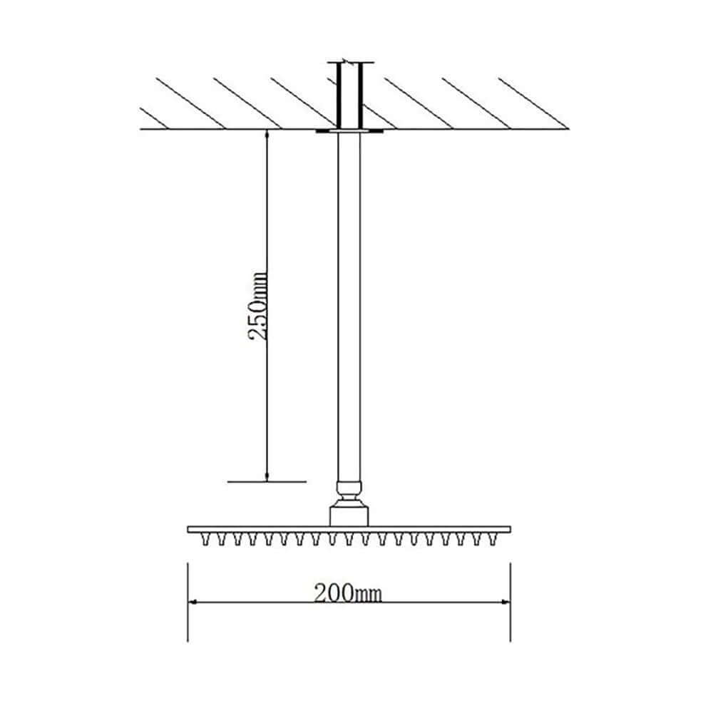 Ducha de teto Square - Aço inox 304 - #shop_name - Brasil