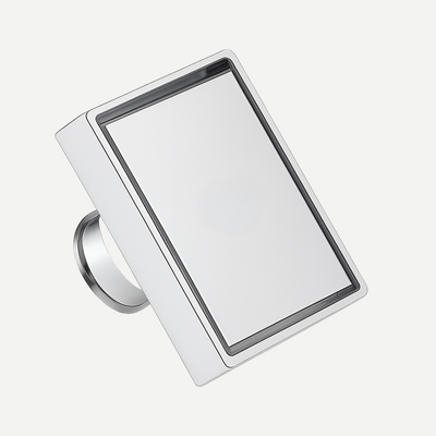 Ralo minimalista com válvula de fechamento e grelha 10x10 Lux
