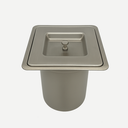 Lixeira de embutir Quadrada Escovada Lux 5L Inox 304