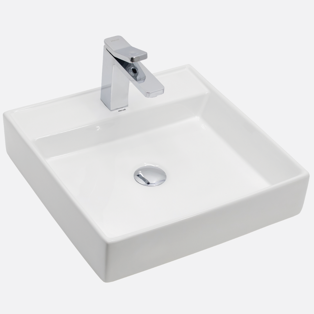 Cuba de Apoio Quadrada Slim 44×44 Branca