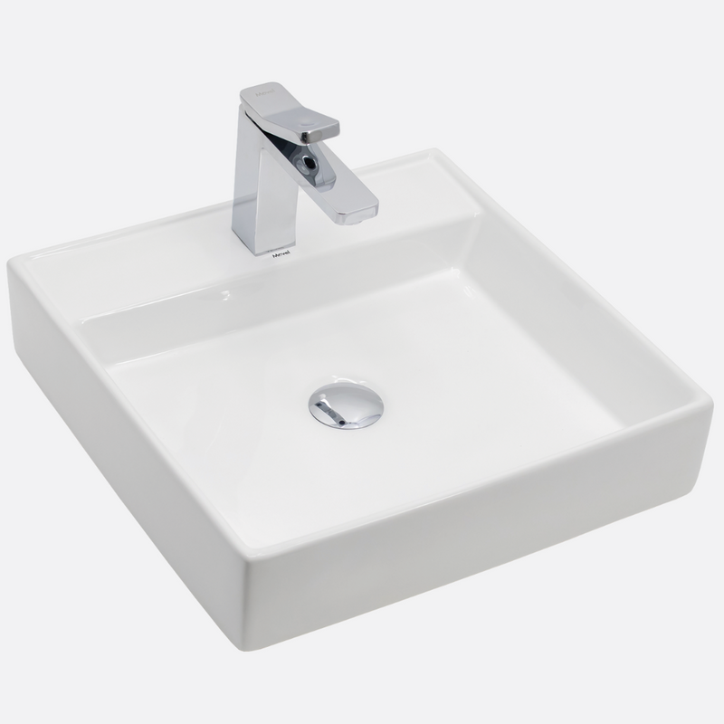 Cuba de Apoio Quadrada Slim 44×44 Branca