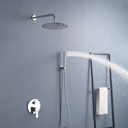 Kit Ducha de parede Rounded com Monocomando e Ducha Manual Cromada