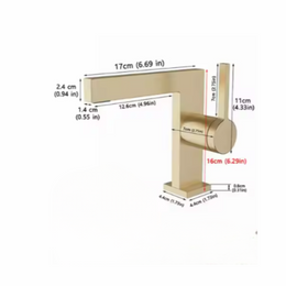 Torneira Monocomando bica baixa Linea para lavabo  - Design Geométrico