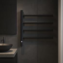 Toalheiro Térmico Rotativo Pivot Inox 304 Com 4 Barras