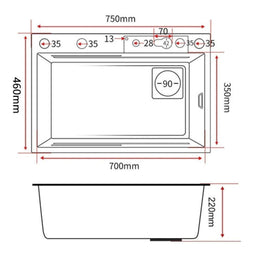 Cuba Smart 2.0 aço inox 304 - Sensor de temperatura - Acessórios e torneira inclusos