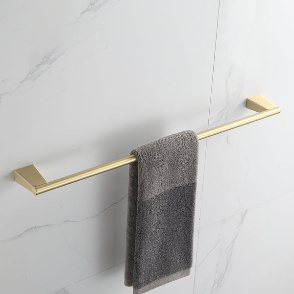 Kit Completo de penduradores Dourado Escovado 4 Peças Minimal