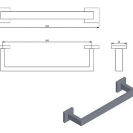 Porta Toalha de Rosto 30cm Inox 304