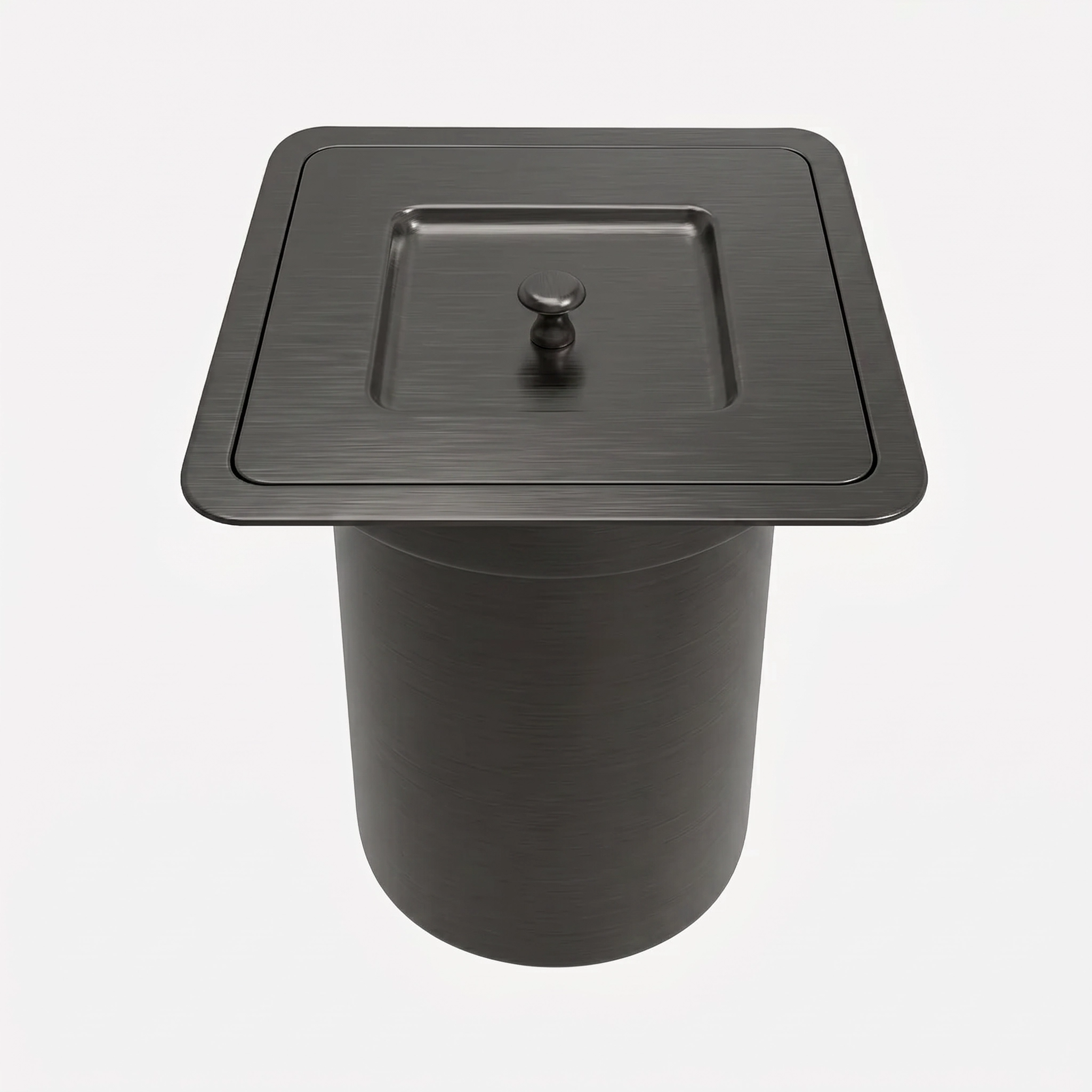 Lixeira de embutir Quadrada Escovada Lux 5L Inox 304