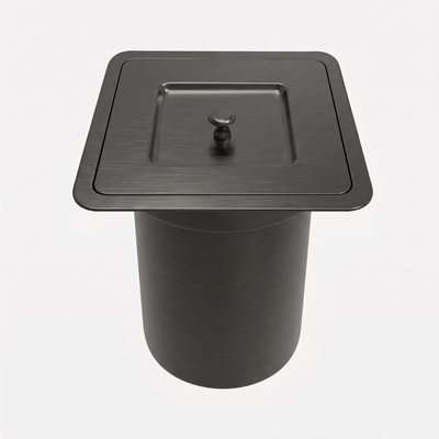 Lixeira de embutir Quadrada Escovada Lux 5L Inox 304