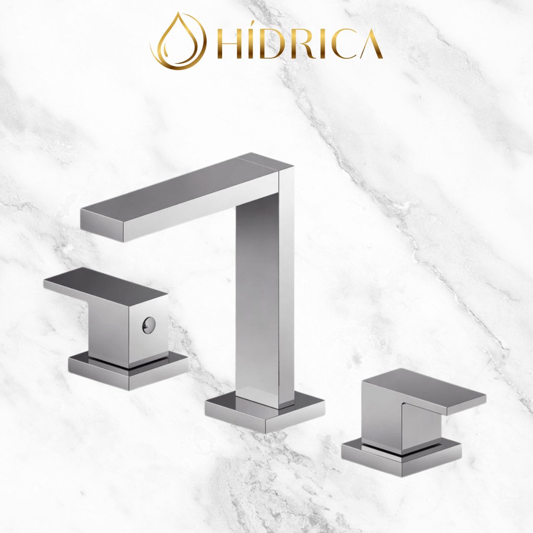 Misturador Duplo Comando Madrid para Lavabo - Inox - #shop_name - Brasil