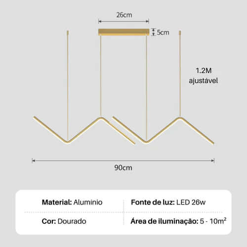 Pendente Minimalista LED Dellatorre - #shop_name - Brasil