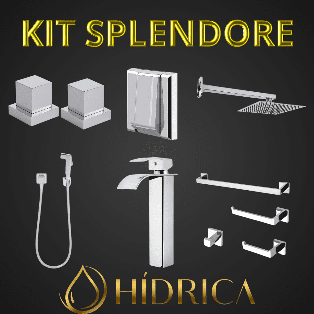 Kit Banheiro Completo Splendore - 4 Cores disponíveis Hídrica