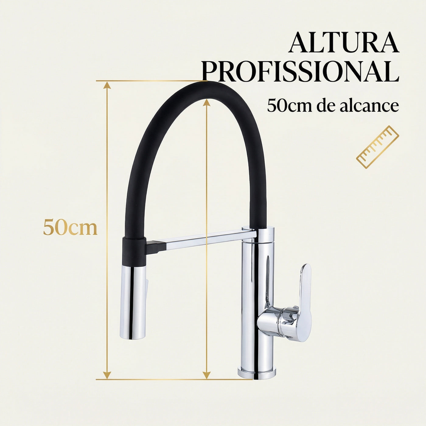 Torneira Monocomando Gourmet para Cozinha com imã Flex