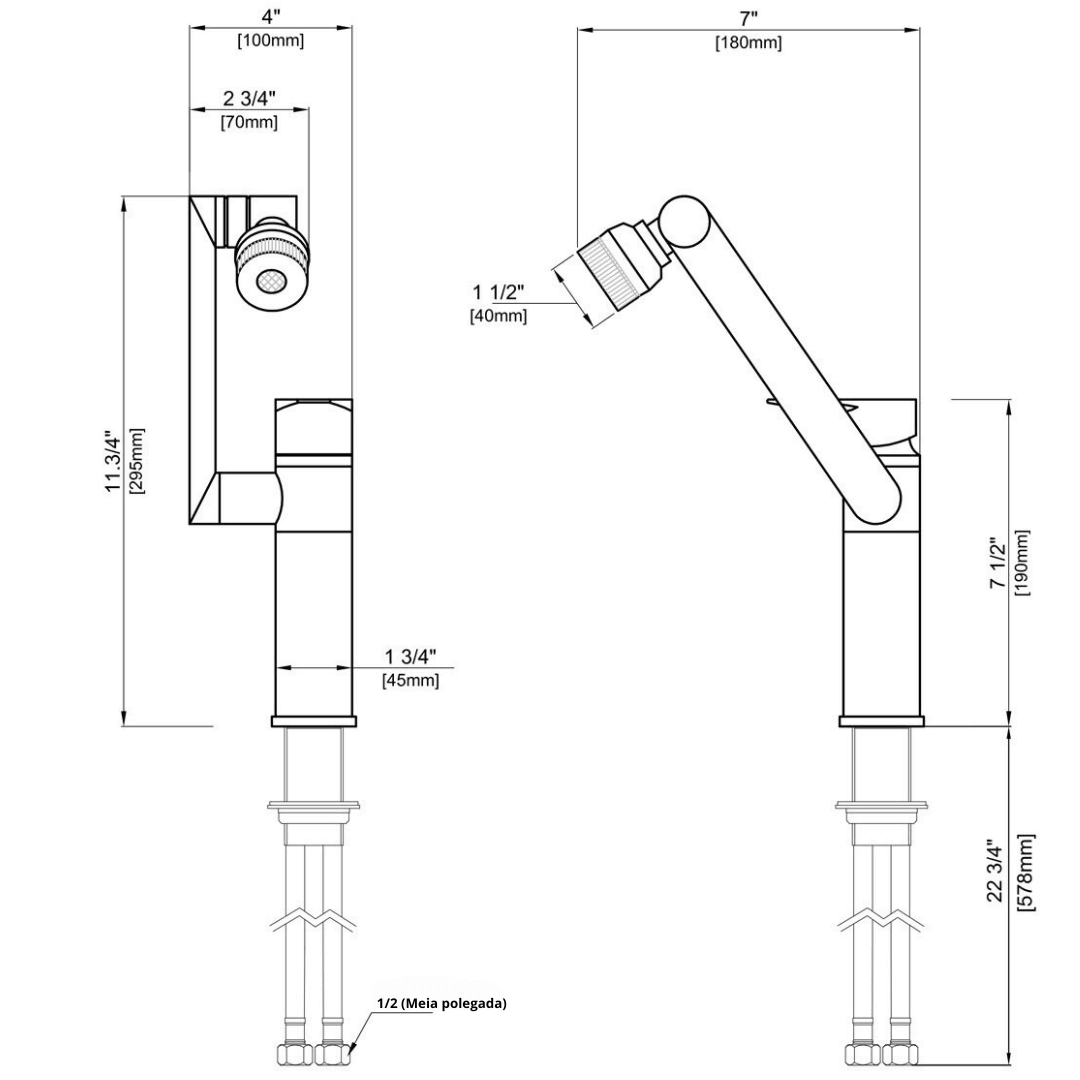 Torneira 1080° - Misturador 1080° Graus para banheiro - Pintura Anti - Descasque - #shop_name - Brasil