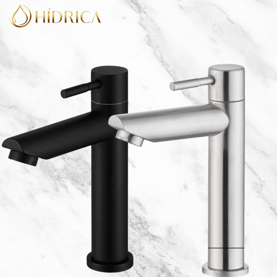 Torneira Luxo para Água Fria Bica Baixa - Aço Inox 304 - 2 Cores disponíveis - #shop_name - Brasil