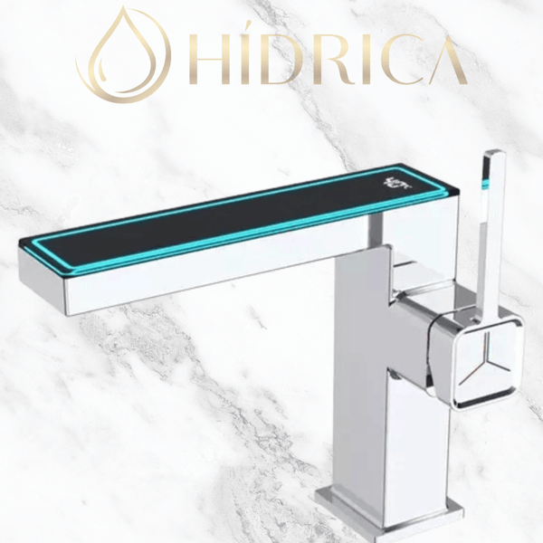 Torneira Monocomando Bica Baixa para Lavabo com Display de temperatura digital - Linha Square - #shop_name - Brasil