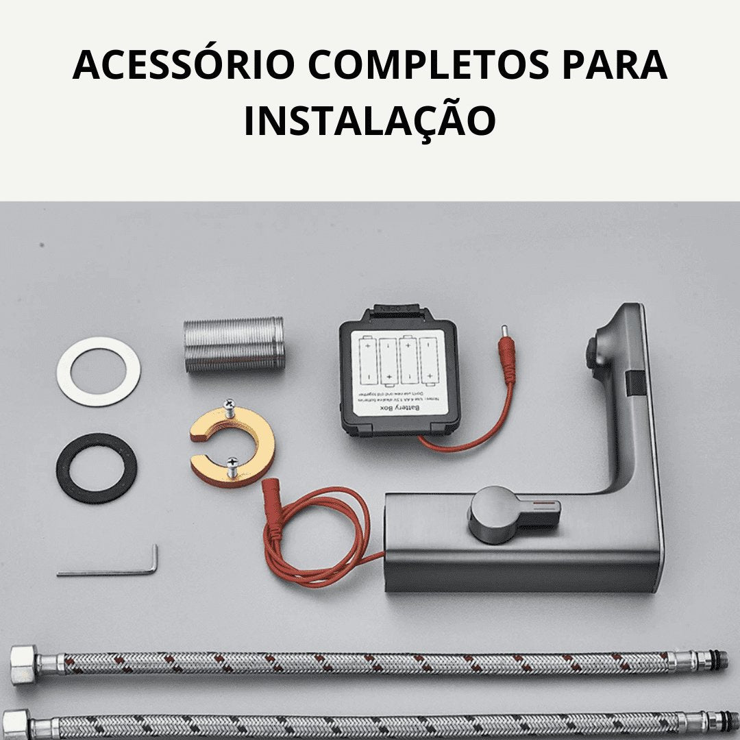 Torneira Monocomando com Display de temperatura e acionamento Touch para banheiro - #shop_name - Brasil