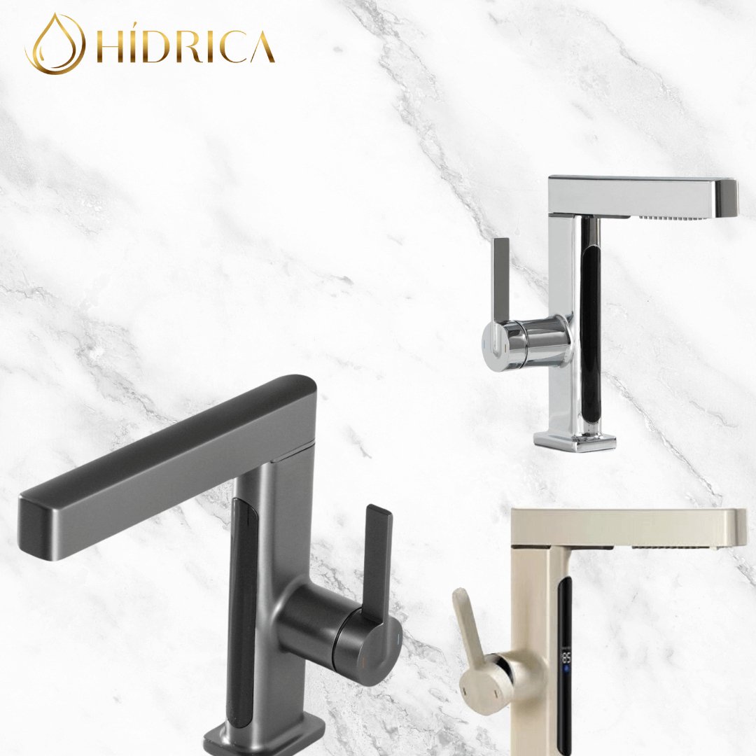 Torneira Monocomando Para Lavabo com Bica Extensiva - Linha Rounded - #shop_name - Brasil