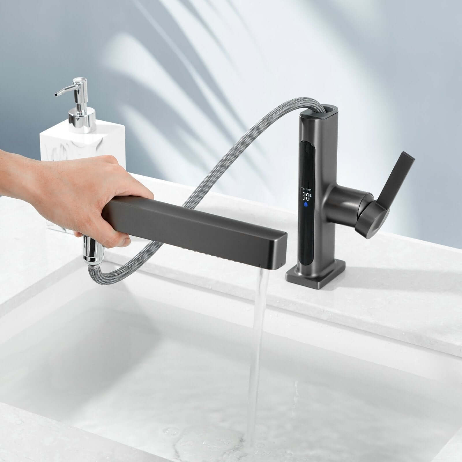 Torneira Monocomando Para Lavabo com Bica Extensiva - Linha Rounded - #shop_name - Brasil