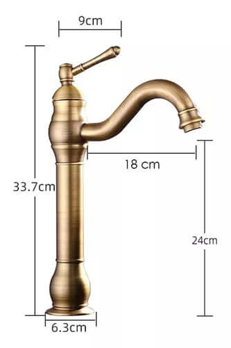 Torneira Monocomando Retrô Vintage Bica Alta para Lavabo - #shop_name - Brasil