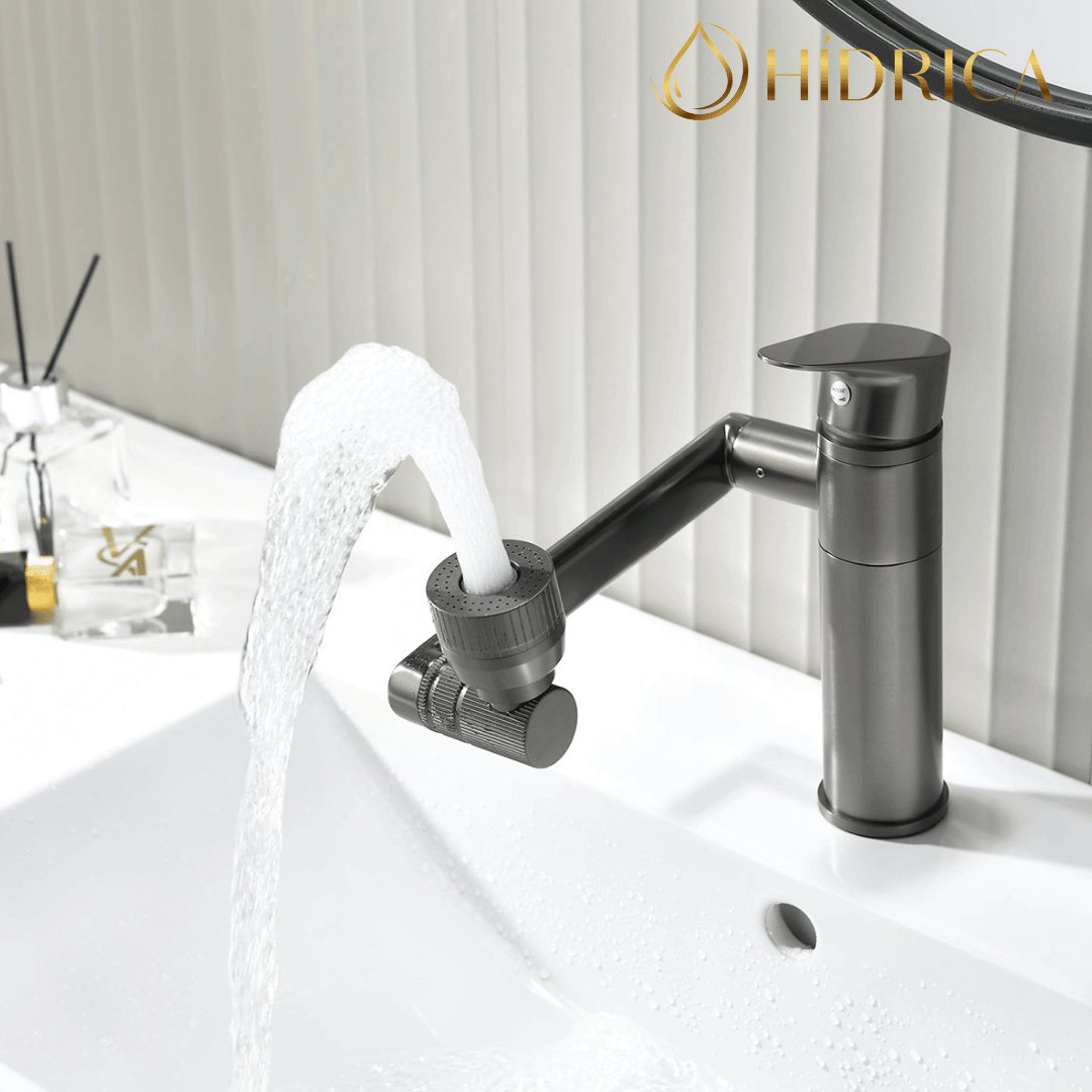 Torneira Rotativa Articulada 1080° Graus para Lavabo + Válvula Click Luxo - 2 modos de jato - #shop_name - Brasil