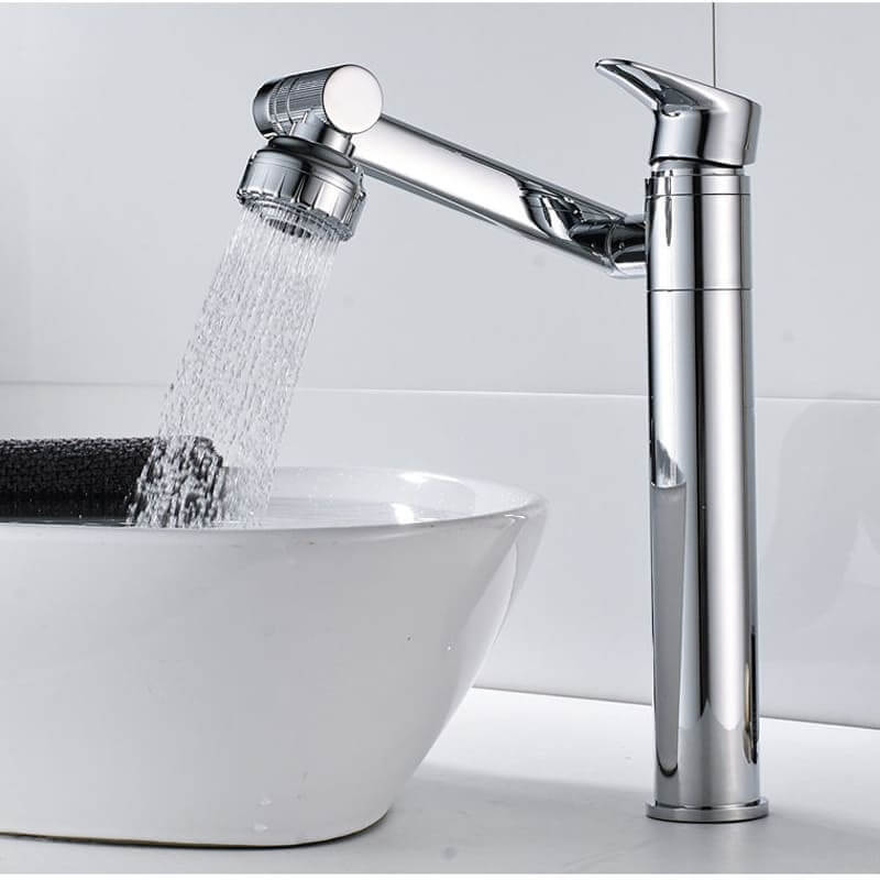 Torneira Rotativa Articulada 1080° Graus para Lavabo + Válvula Click Luxo - 2 modos de jato - #shop_name - Brasil