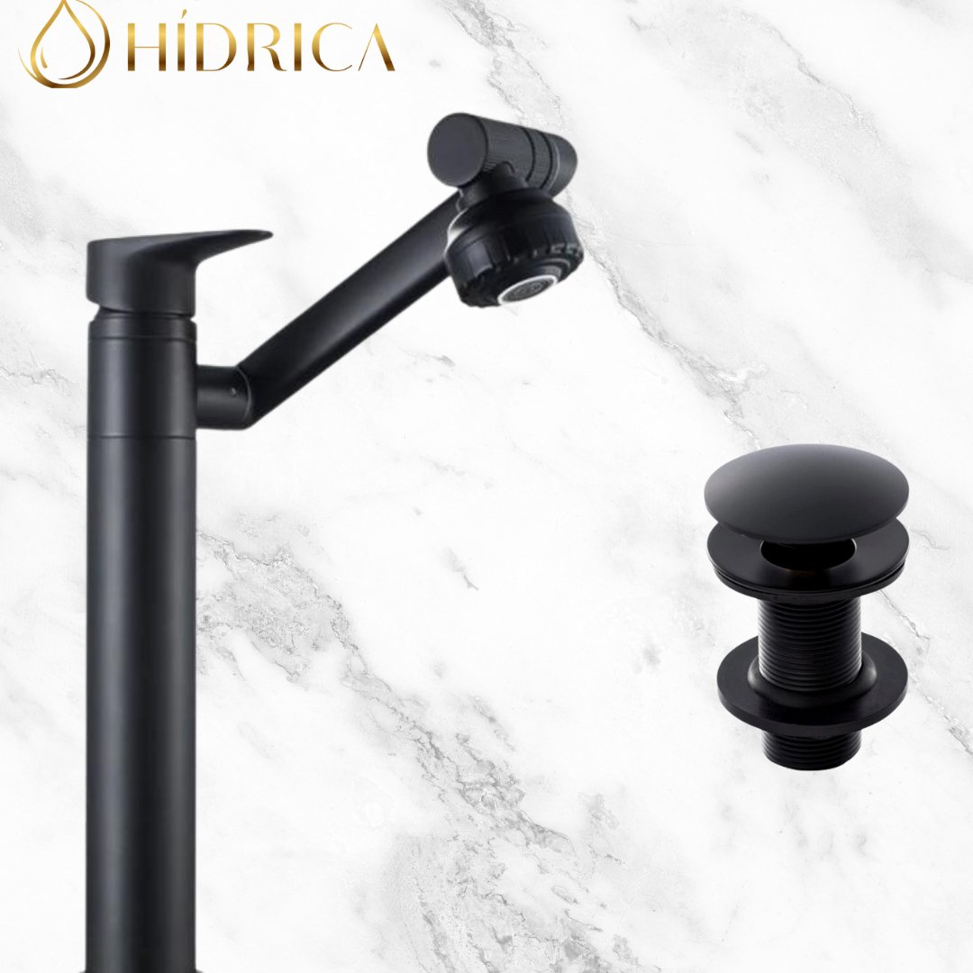 Torneira Rotativa Articulada 1080° Graus para Lavabo + Válvula Click Luxo - 2 modos de jato - #shop_name - Brasil